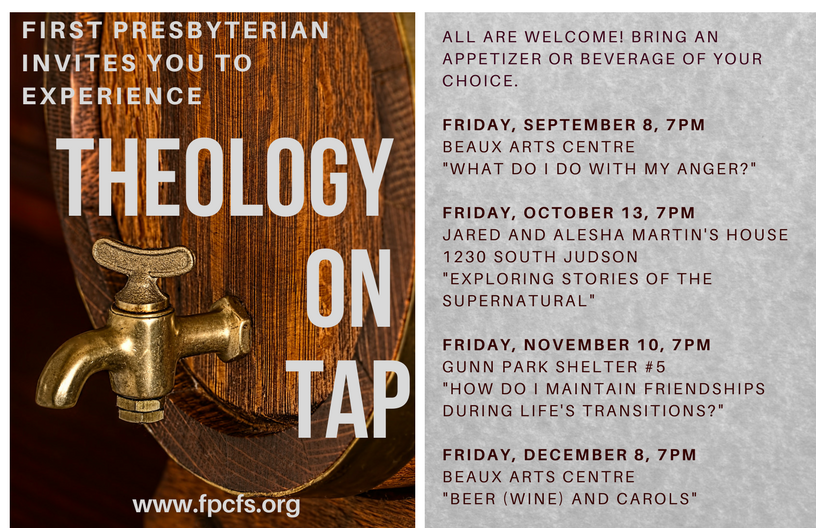 Theology on Tap – Fall 2017 – First Presbyterian Church